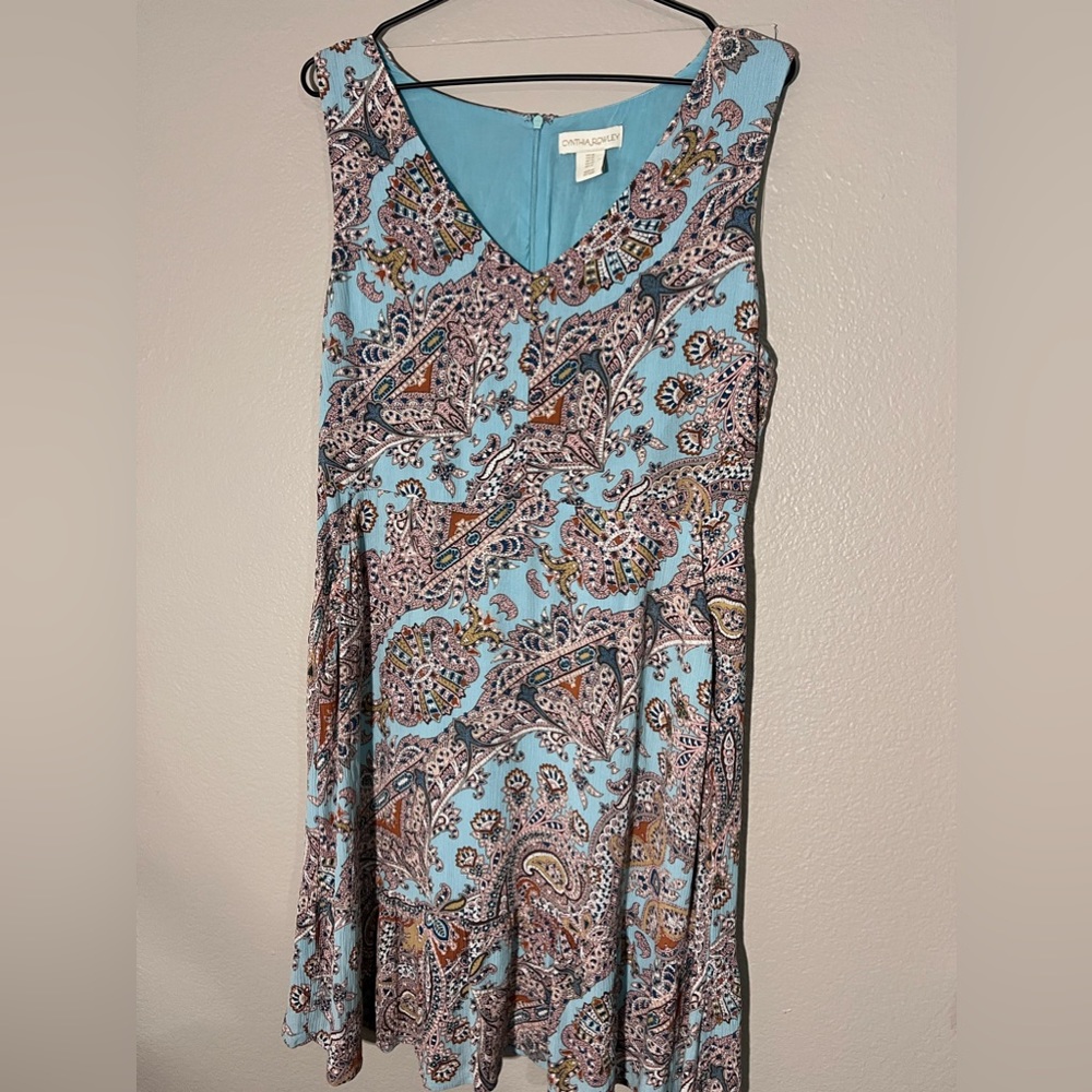 Sleeveless Boho blue dress sz 10